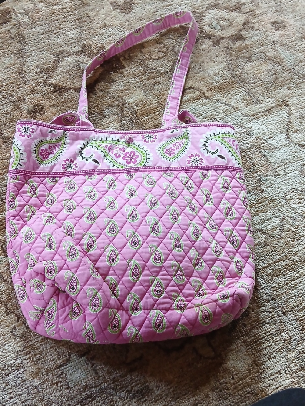 Vera Bradley Pink Paisley Quilted Tote